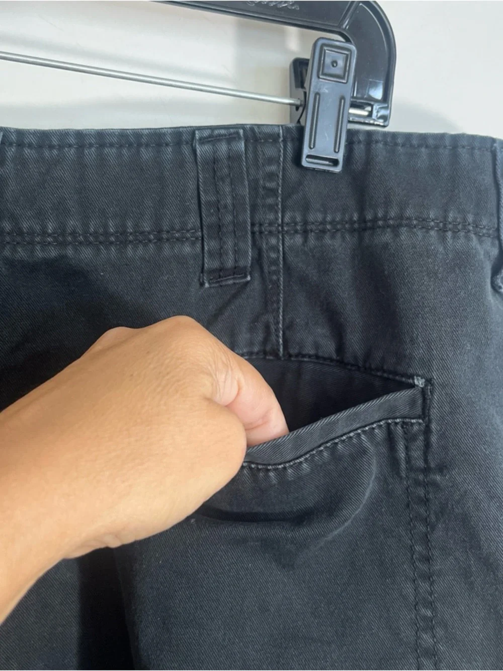 Wrangler Relaxed Fit Cargo Pants Black Utility Trousers 38/30 5 Pockets Work